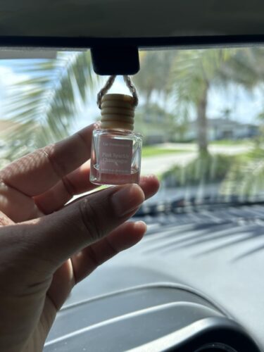 Click to view full screen Cute Cartoon Car Vent Clip Air Freshener – Refillable Perfume Diffuser Bottle photo review