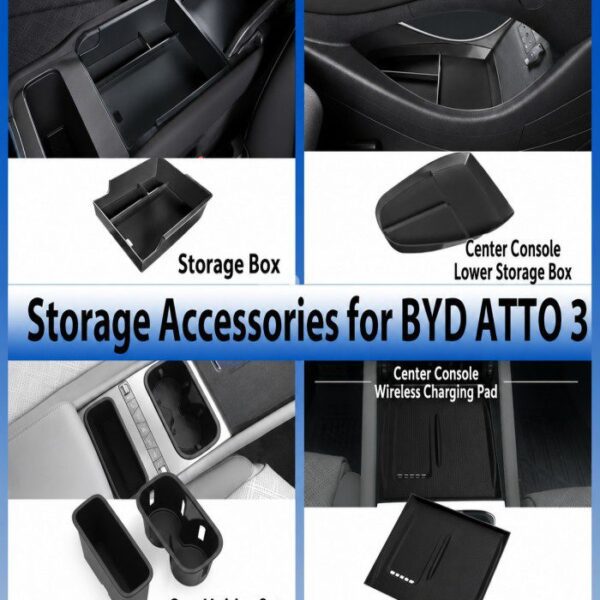 BYD ATTO 3 RHD Center Console Organizer Tray – Armrest Storage Box Insert for Right-Hand Drive