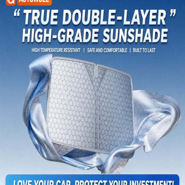 2026 Car Windshield Sun Shade Umbrella – Front Glass Foldable Sunscreen Cover for Heat Protection