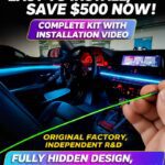 Wireless Car LED Ambient Light Kit – RGB Fiber Optic Bluetooth APP Control
