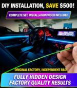 Wireless Car LED Ambient Light Kit – RGB Fiber Optic Bluetooth APP Control - Image 3