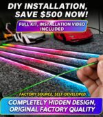 Wireless Car LED Ambient Light Kit – RGB Fiber Optic Bluetooth APP Control - Image 4
