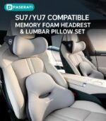 Xiaomi SU7 YU7 Headrest & Lumbar Pillow Set – Memory Foam Car Seat Cushion - Image 2