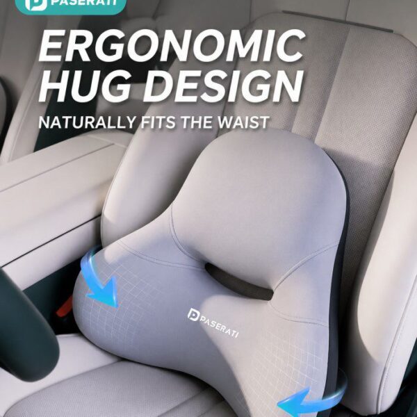 Xiaomi SU7 YU7 Headrest & Lumbar Pillow Set – Memory Foam Car Seat Cushion