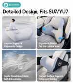 Xiaomi SU7 YU7 Headrest & Lumbar Pillow Set – Memory Foam Car Seat Cushion - Image 4