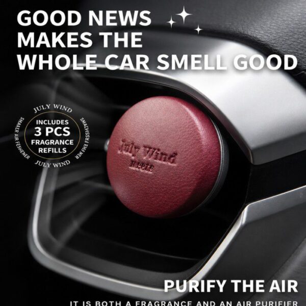 JulyWind Lambskin Car Vent Diffuser – Luxury Refillable Aroma Clip