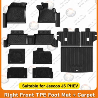 Jaecoo J5 EV RHD TPE Floor Mats – Custom Waterproof Carpet Set