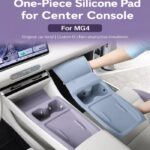 MG4 Center Console Silicone Mat – Wireless Charging & Cup Holder Pad Set