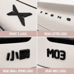 Xpeng MONA M03 Gloss Black Emblem – Metal Badge Overlay Kit