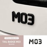 Xpeng MONA M03 Gloss Black Emblem – Metal Badge Overlay Kit - Image 3