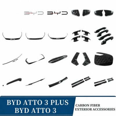 BYD Atto 3 Exterior Trim Kit – Mirror Covers, Door Handles & Grille Accents