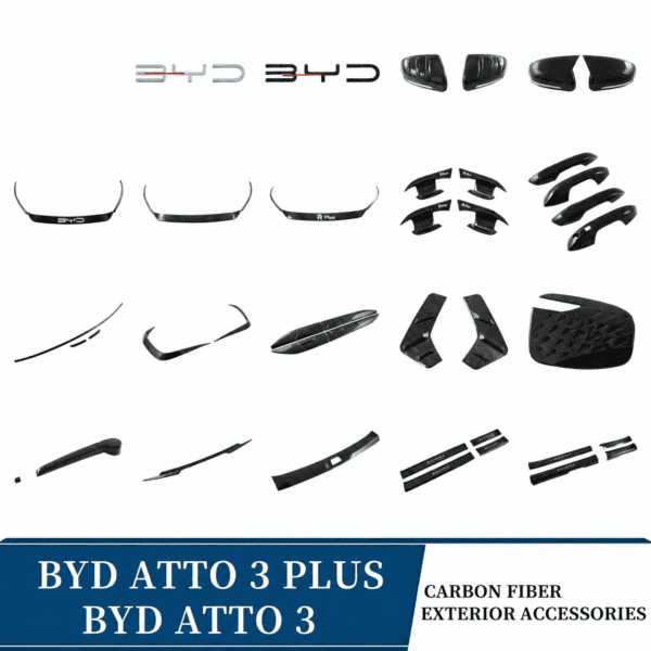 BYD Atto 3 Exterior Trim Kit – Mirror Covers, Door Handles & Grille Accents