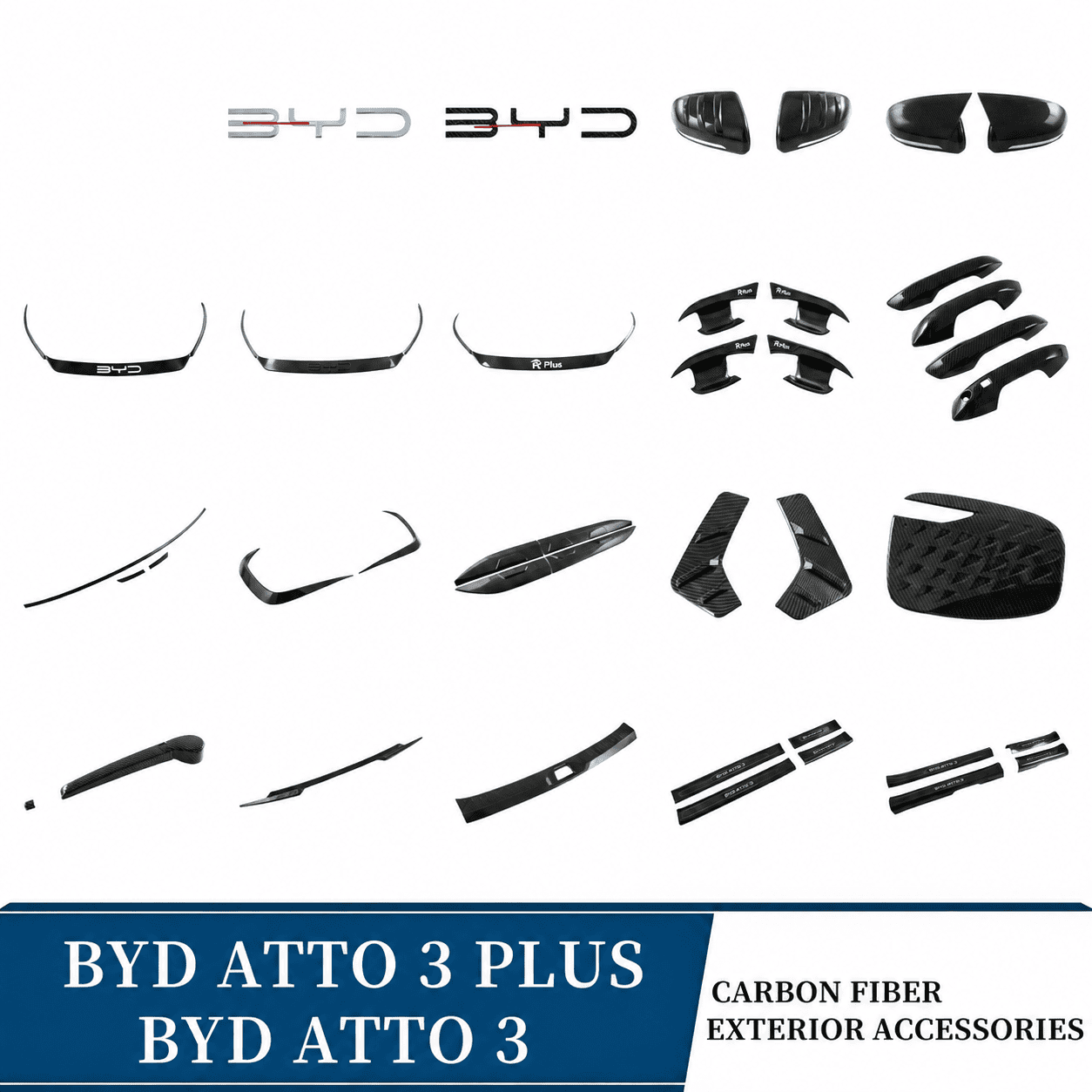 1785154451_7c9326d7 BYD Atto 3 Exterior Trim Kit – Mirror Covers, Door Handles & Grille Accents - Image 1