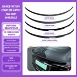 Universal Carbon Fiber Rear Spoiler – No-Drill Trunk Lip Wing