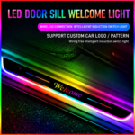 Wireless RGB LED Door Sill Lights – 7 Color Car Welcome Pedal Strips - Image 2