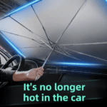 Foldable Car Windshield Sun Shade Umbrella – Heat & UV Protection - Image 2